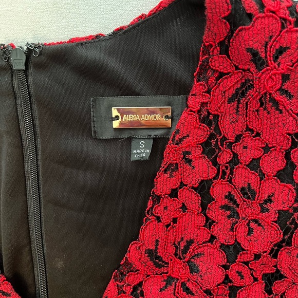 Alexia Admor Red Lace Fitted Dress - Picture 5 of 14